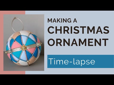 Making a Kimekomi (tucked fabric) Christmas Ornament