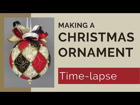 Making a Harlequin Kimekomi (tucked fabric) Christmas Ornament