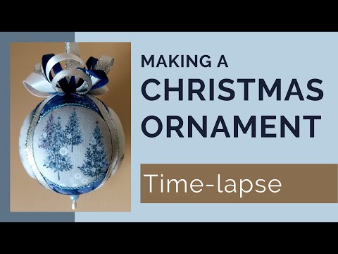 Making a Kimekomi Christmas Ornament, Circle Picture Window Time-lapse