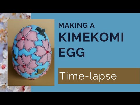 Making a Large Kimekomi Egg: Sakura Time-lapse