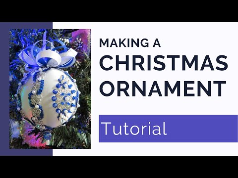 Christmas Ornament Tutorial: Easy Satin, Beaded and Sequined