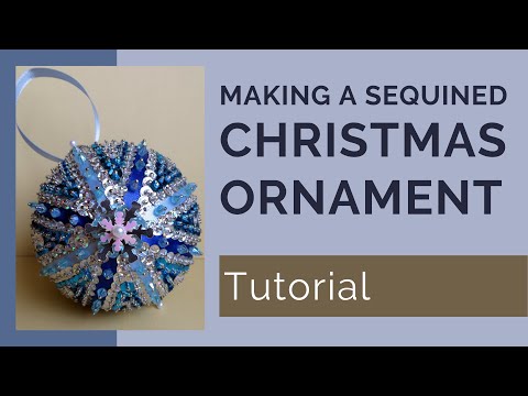 Sequined Starburst Christmas Ornament Tutorial