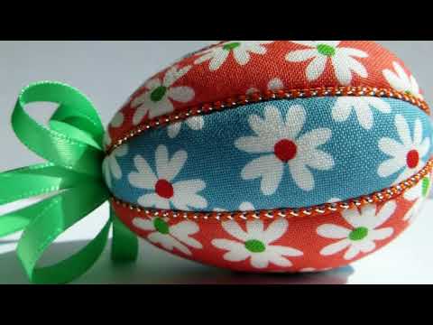 Making a Striped Fabric Easter Egg Ornament