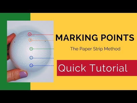 Marking Points on a Foam Ball Using the Paper Strip Method