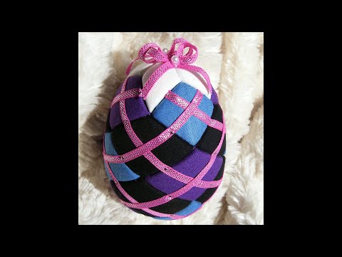 Making an Argyle Kimekomi (tucked fabric) Easter Egg