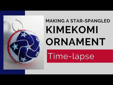 Making a Kimekomi (tucked fabric) Ornament