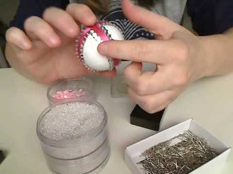 Sakura Inspired Sequin and Glitter Ornament Christmas Tutorial